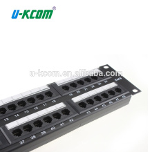 Panel de conexiones fábrica cat5e cat6 UTP RJ45 48 panel de conexión de puerto